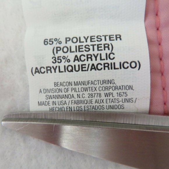 Vintage Acrylic Blend Pink Floral Thermal Blanket Satin Trim Twin 70 x 94 USA - Picture 8 of 9